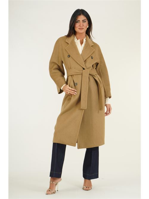 Cappotto in misto lana con cintura Elmas Phil | 050532CAMMELLO